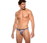 Front view of a model wearing the pink Outline briefs