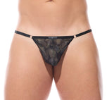 Close up of khaki Easy cockring string showing the integrated soft ring and waistband