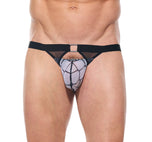 Close up of white Kisser briefs showing the branded waistband and soft fabric texture